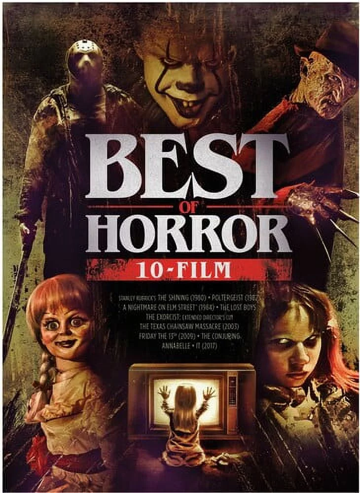 Best of Horror: 10 Film Collection (The Shining/The Lost Boys/Friday the 13th/The Texas Chainsaw Massacre/A Nightmare on Elm Street/The Exorcist/Poltergeist/The Conjuring/Annabelle / It) (DVD)