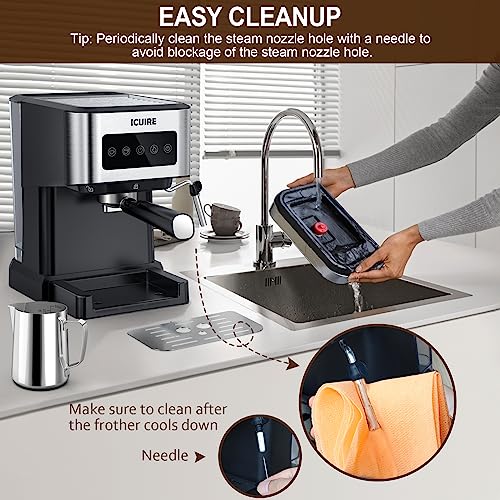 De'Longhi Dedica Style, Espresso Machine, Coffee and Cappucino Maker with Milk Frother, Metal/Stainless, EC680M, 13 x 5.9 x 12 inches