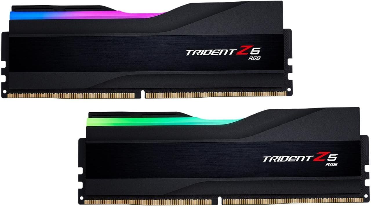 G.SKILL Trident Z5 RGB Series (Intel XMP 3.0) DDR5 RAM 32GB (2x16GB) 5600MT/s CL36-36-36-89 1.20V Desktop Computer Memory UDIMM - Matte Black (F5-5600J3636C16GA2-TZ5RK)