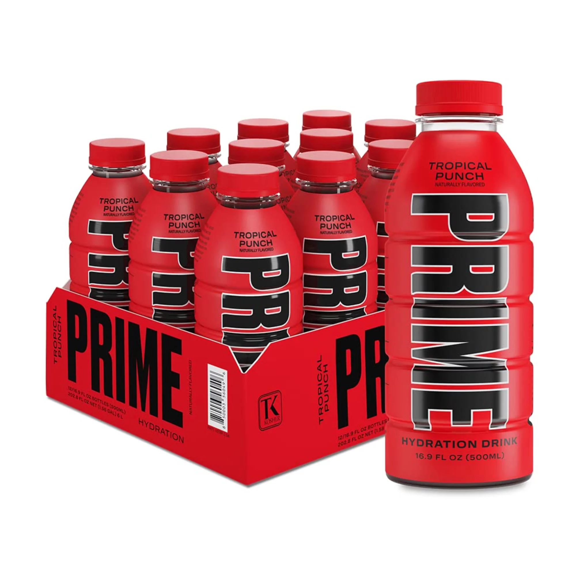 Prime Hydration Drink Tropical Punch 16.9 FL Sports Beverage (12 PACK)