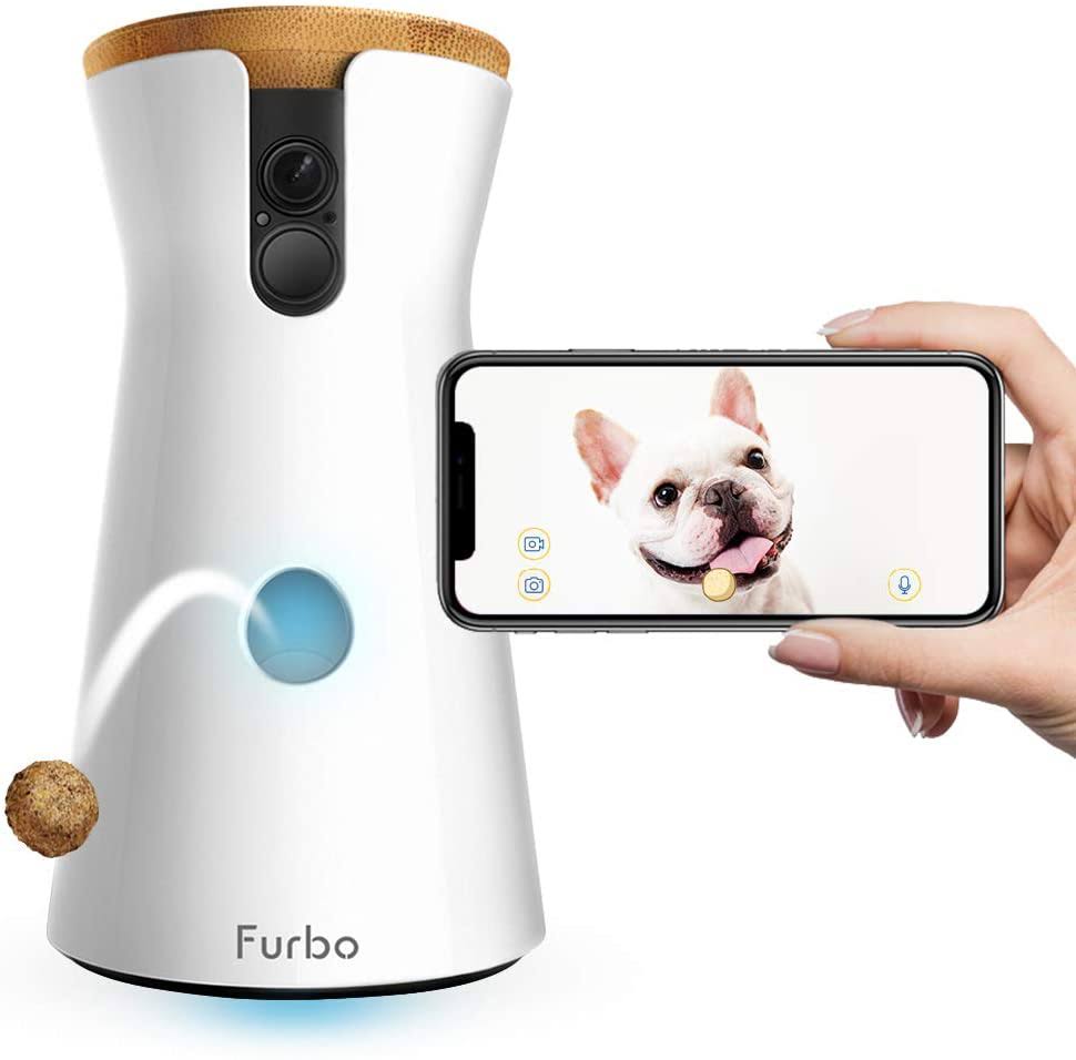 Furbo Dog Camera: Treat Tossing Full HD WiFi Pet Camera and 2-Way Audio Designed for Dogs Compatible with Alexa (As Seen on Elle