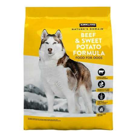 Kirkland Signature Natures Domain Beef & Sweet Potato Dog Food 35 lb - Pet Supplies online store