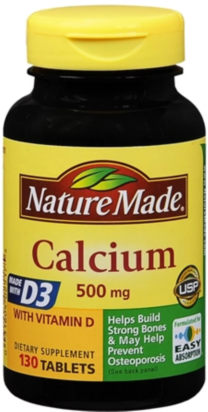 Nature Made Calcium 500 mg Tablets 130 Tablets (Pack of 2)