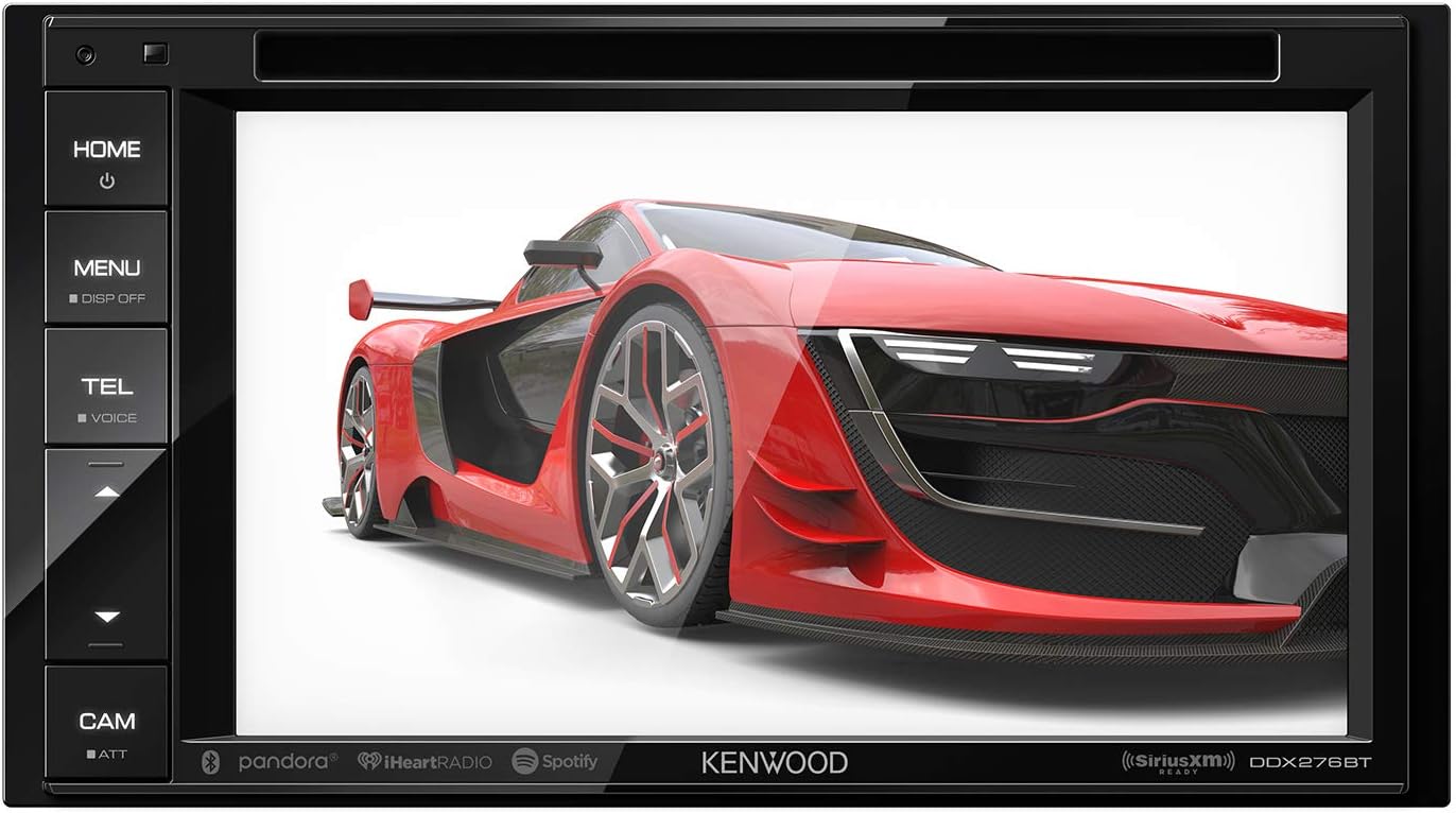 Kenwood DDX276BT 6.2 DVD Receiver with Bluetooth | Double DIN Bluetooth Car Stereo with 6.2 Clear Resistive Touch Panel