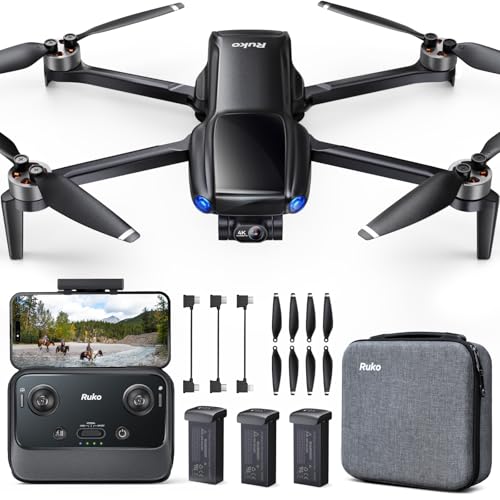 Ruko U11MINI 4K, Drones with Camera for Adults 4K Video 8K Photo, Under 249g, 3-Axis Gimbal EIS, 20000ft FPV Transmission, AI Takeoff/Landing, Auto Return, GPS with Beeper, Beginner (96-Min Flight)