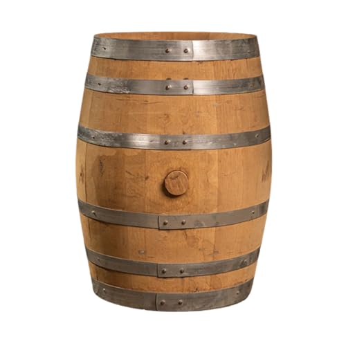 Midwest Barrel Company Authentic Small Bourbon/Whiskey Barrel Used Genuine American White Oak Wood Barrel for Decoration, Furniture & DIY Projects (15 Gallon)