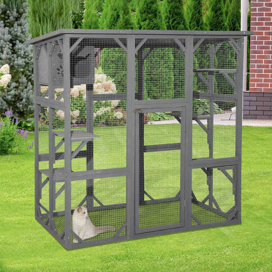 JOVNO Catio Outdoor Cat Playpen 1PS9802MGR-05 - Pet Supplies online store