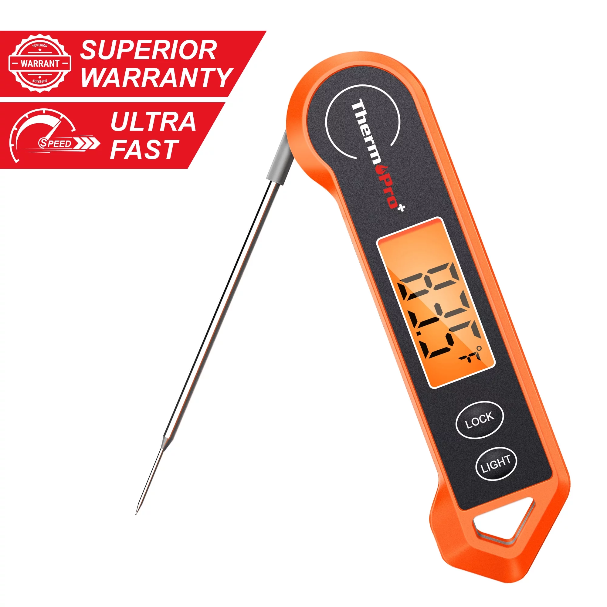 ThermoPro TP19H Waterproof Digital Meat Thermometer for Grilling with Ambidextrous Backlit and Motion Sensing Kitchen Cooking Food Thermometer for BBQ Grill Smoker Oil Fry Candy Thermometer