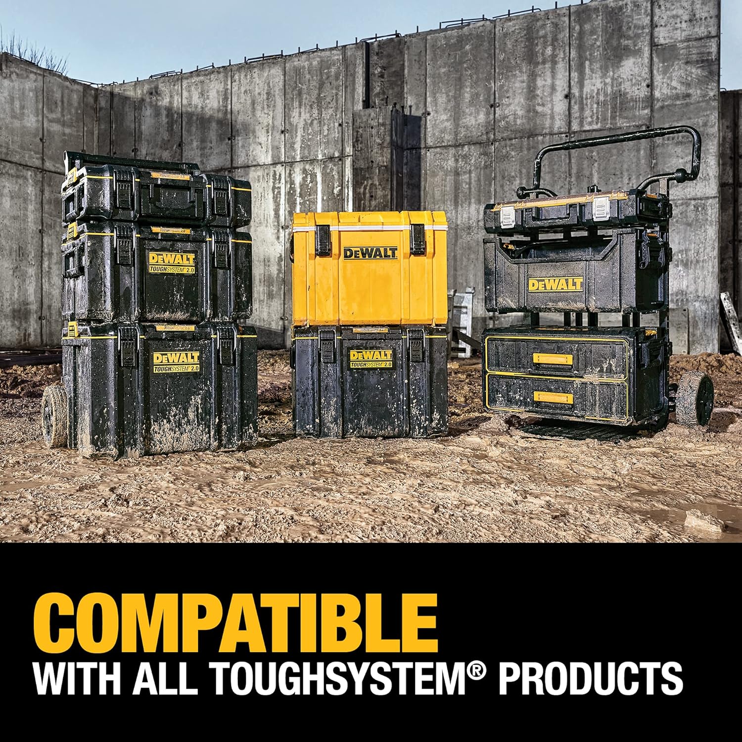 DEWALT TOUGHSYSTEM 2.0, Extra Large Tool Box, 22 in., 123 lbs. Capacity (DWST08400)