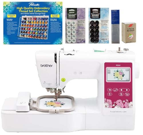 Brother PE545 Embroidery Machine, Wireless LAN Connected, 135 Built-in Designs, 4