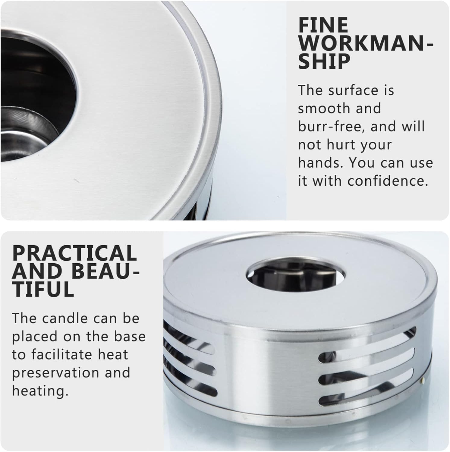 PRETYZOOM Stainless Steel Tea Warmer Ceramic Tea Kettle Tea Ceremony Supply Ceramic Candle Holder Coffee Warmer Base Home Teapot Warmer Teapot Warmer Stand Heater Universal Office