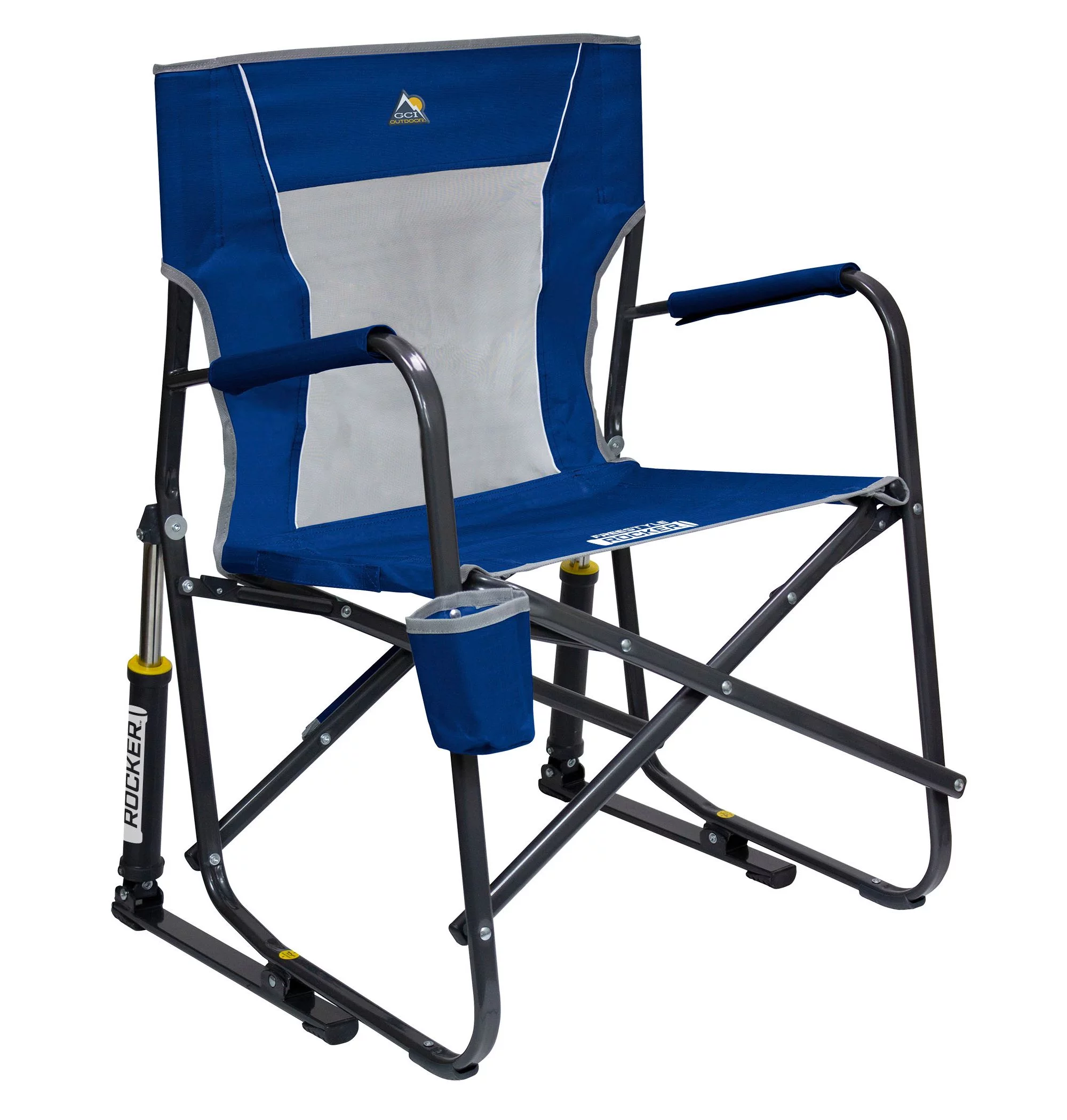 GCI Outdoor Freestyle Rocker Mesh Chair, Royal Blue,  Adult Chair, Camping Chair, Outdoor - 2 Pack