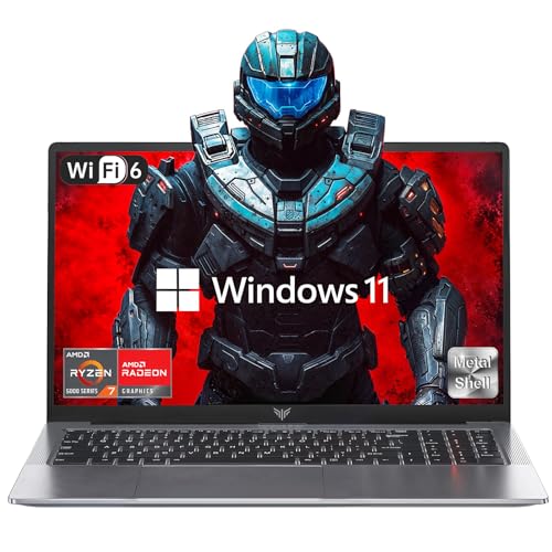 2025 AMD Gaming Laptop, 15.6inch Laptop Computer with AMD Ryzen 7 5700U(8C/16T, Up to 4.3GHz), 16GB RAM 512GB NVMe SSD Windows 11 Laptop, Radeon RX Vega 8 Graphics,WiFi 6