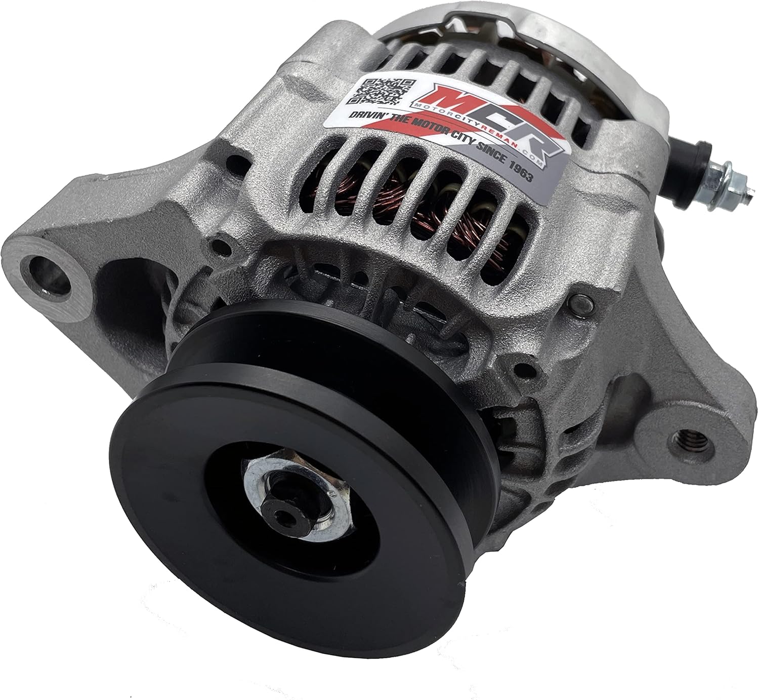 MCR New Mini Denso Style 1 Wire (Self-Exciting) Street Rod Race Car Alternator