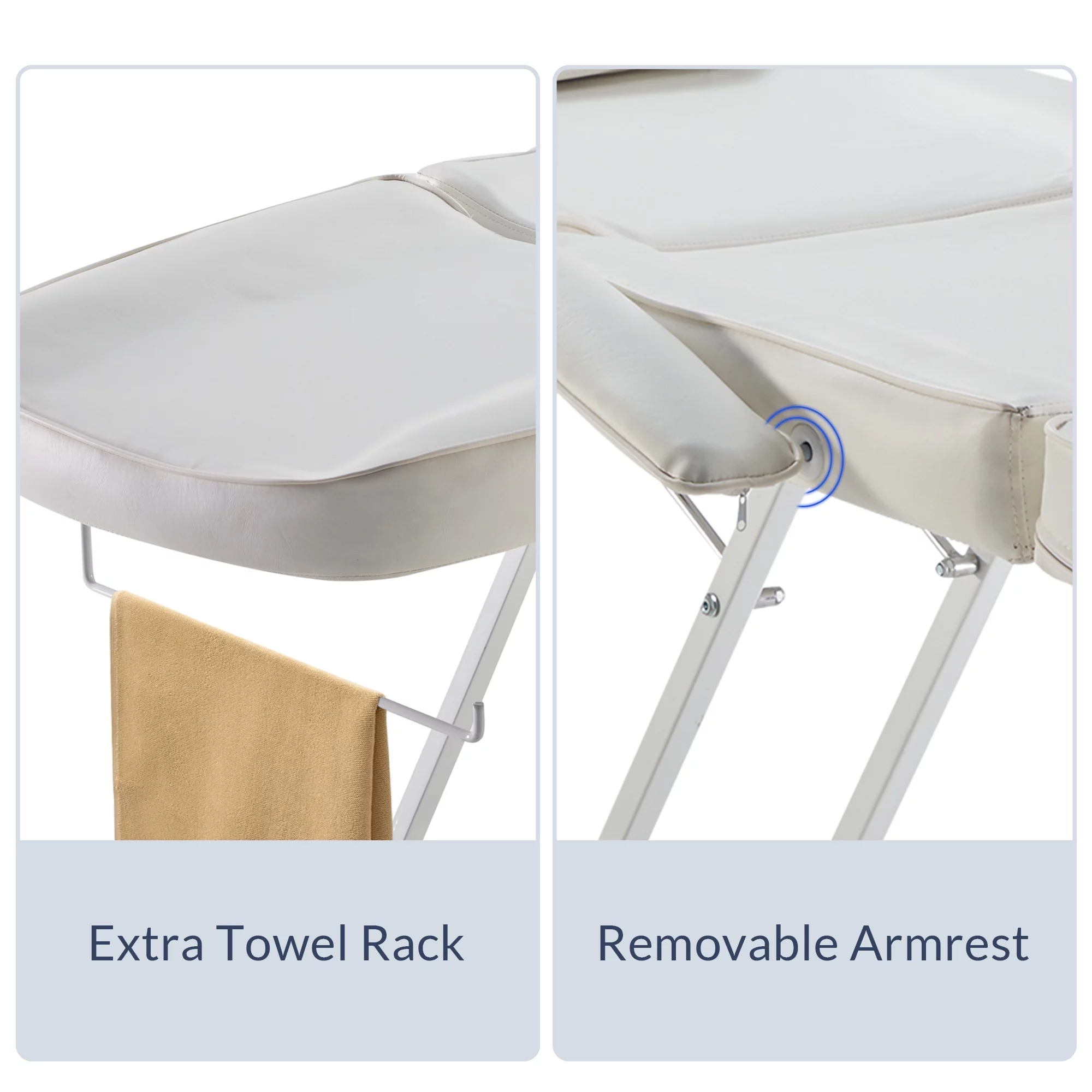 Bellavie Massage Facial Bed Adjustable Table Chair Beauty Spa Salon Tattoo Beauty, Cream