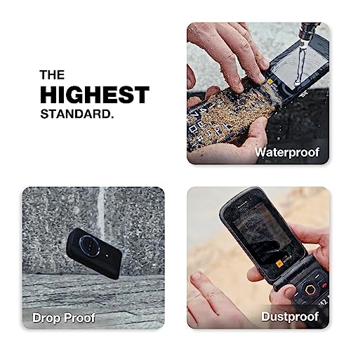 AGM M8 Rugged Basic Flip Phone, 4G Feature Cell Phone, Simple Mobile Phones, Waterproof | Drop-Proof, SOS Side Key, Speed Dial, 104dB Powerful Speaker, Large Keypad&Fonts, Dual SIM, for T-Mobile ONLY