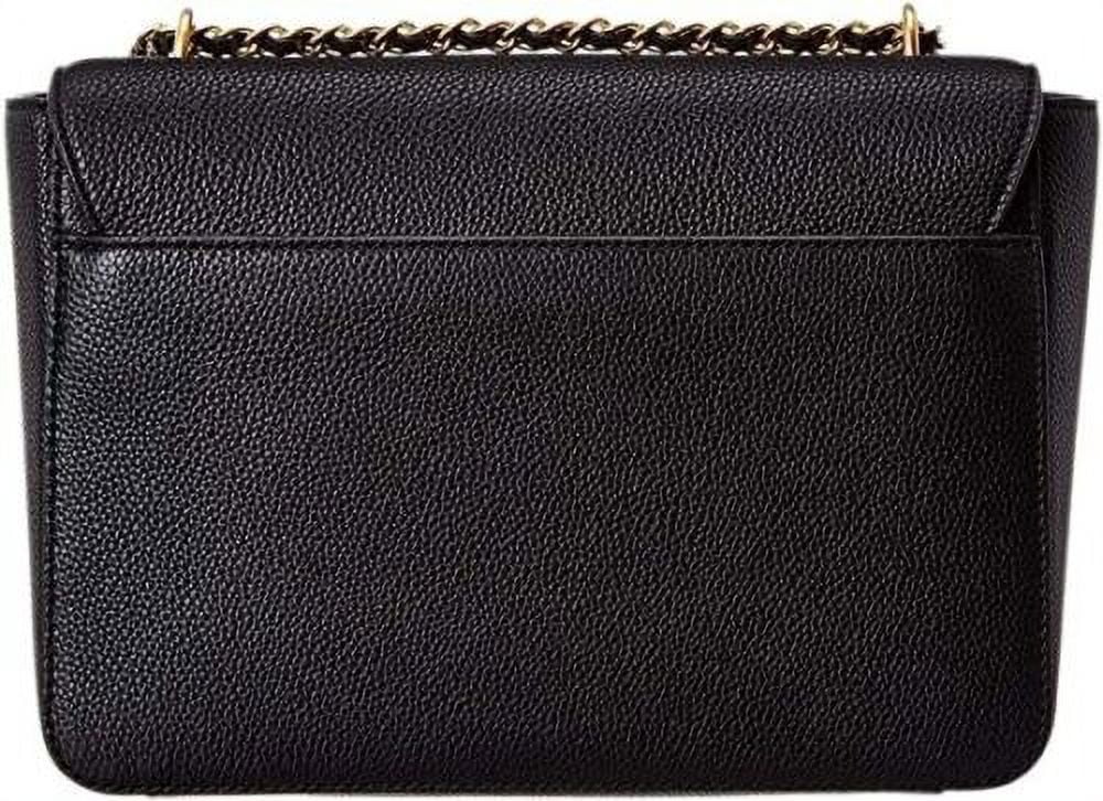 Tory Burch 60401 Britten Black Leather With Gold Hardware Women's Large Adjustable Shoulder Bag