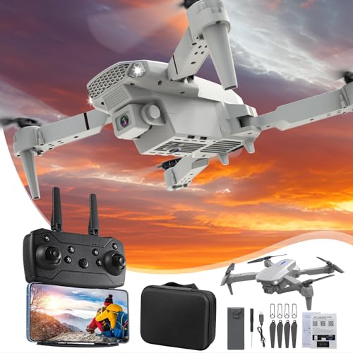 todays deal Drone with 1080P HD FPV Camera Remote Control Toys Gifts for Boys Girls with Altitude Hold Headless Mode Start Speed Adjustment, App Control, 3 Speed Gears, Gesture Control