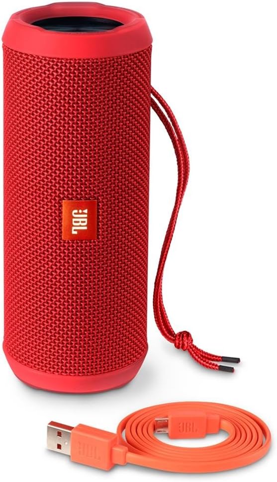 JBL Flip 3 Splashproof Portable Bluetooth Speaker (Red)