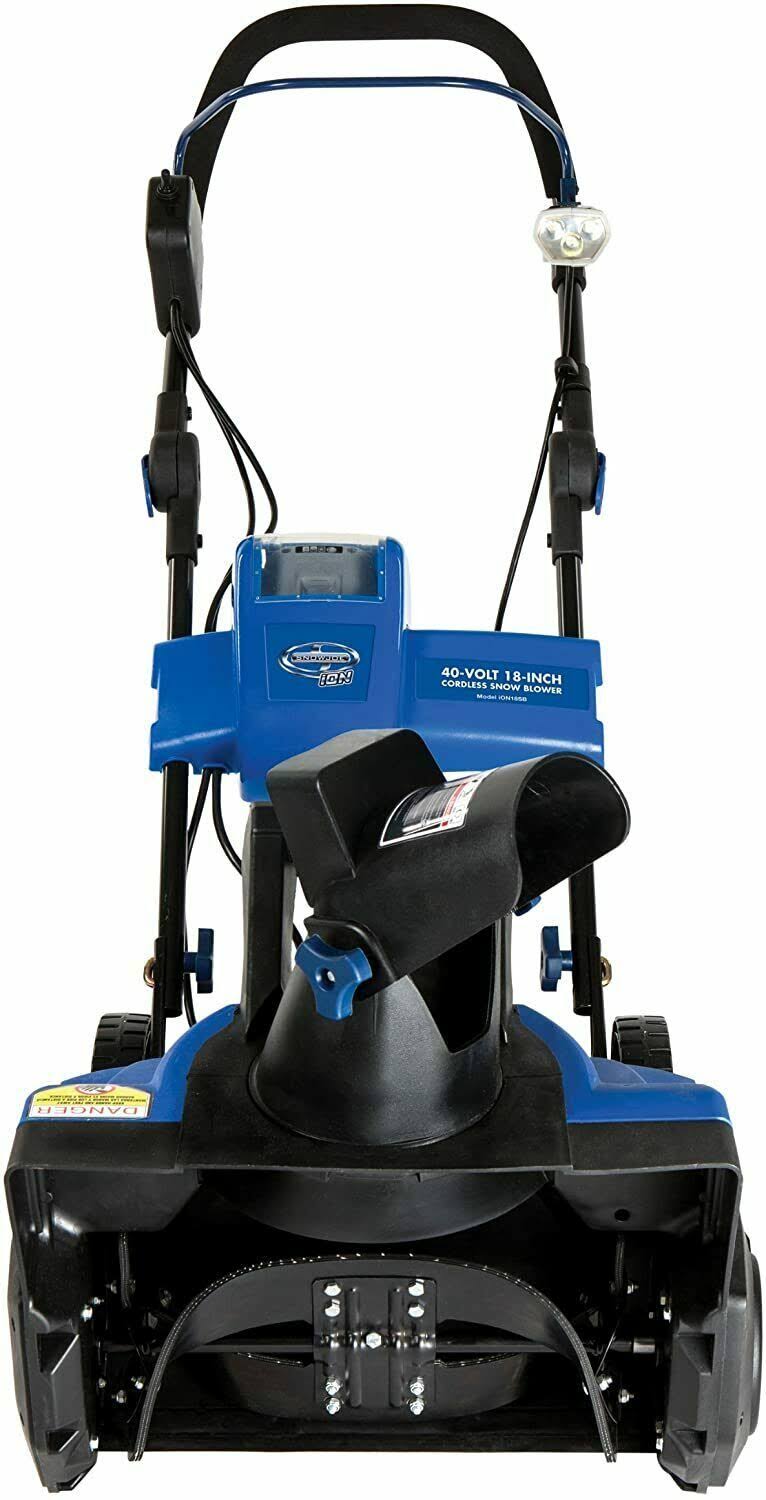 Snow Joe Cordless Electric Brushless Single Stage Snow Blower Kit Yard Plow New iON18SB