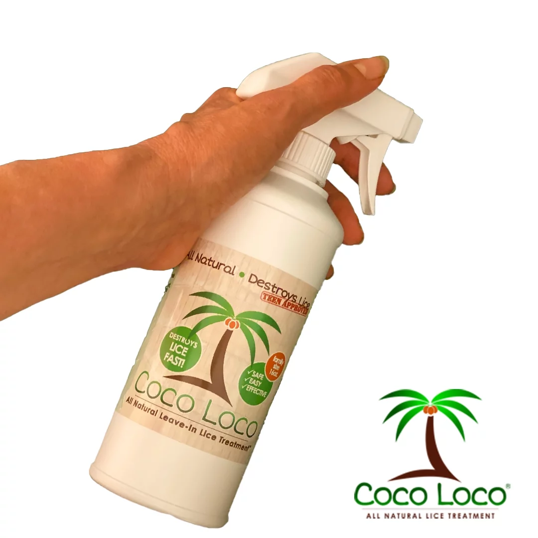 Coco Loco Natural lice free Spray, Prevent head lice and repel from furniture, JUMBO size