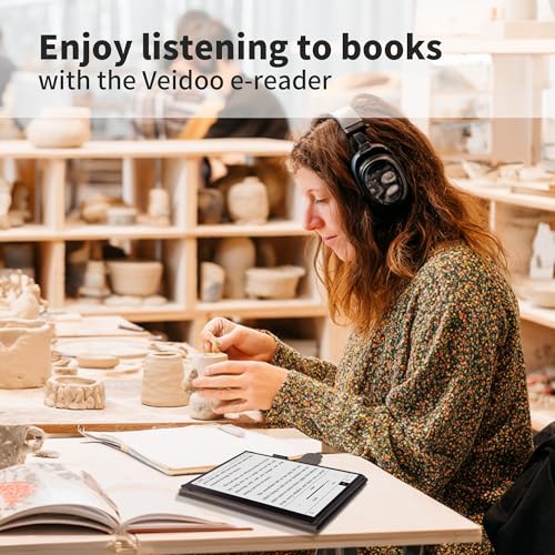 Veidoo 10.3 inch Ebook Reader, Large E-Ink 1872 * 1404 227ppi Touch Screen, 64GB ROM, WiFi, Android E-Reader, Built-in Speaker, Notetaking Digital Epaper E-Ink Tablet with Stylus and Cover(Black)