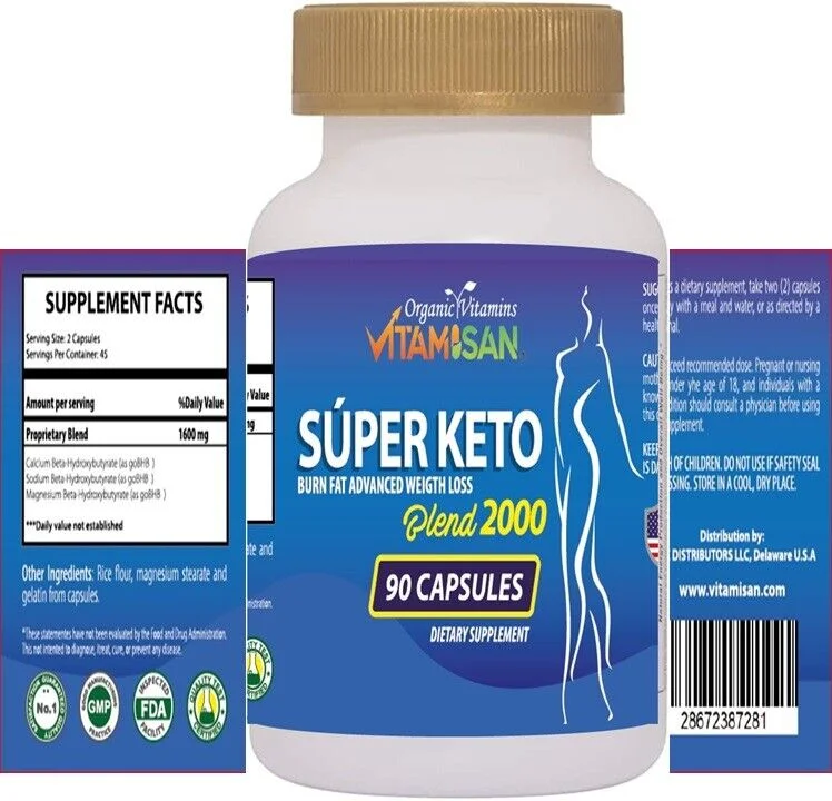 Organic Vitamin Vitamisan Rapid Weight Loss Diet Pills Extreme Quik Fat Burner Flat Belly Slim Body 90 CAP