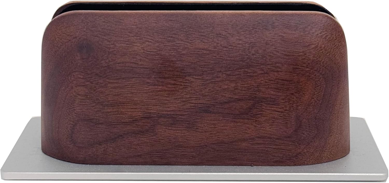 WALNUT WOOD VERTICAL LAPTOP TABLET ADJUSTABLE STAND for DESK, LAPTOP HOLDER for IPAD MACBOOK MACBOOK PRO to Organize desk setup