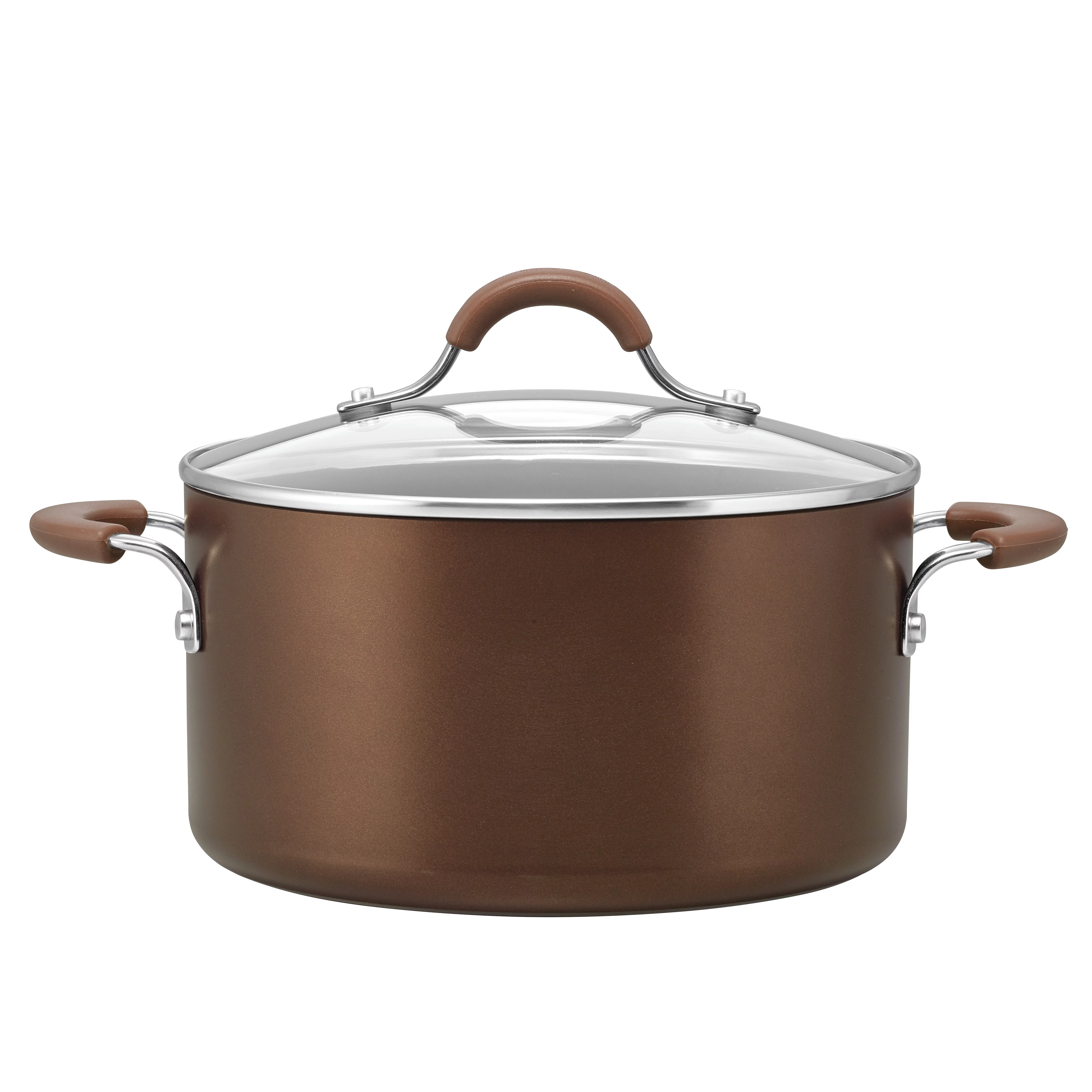 Circulon Innovatum Covered Dutch Oven, Hard-Anodized, Non Stick, 4.5 Quart, Cocoa