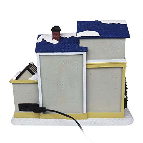 Christmas Village Sledding Down Hill - Lighted Musical Snow Village with 8 Animated Kids Going Down The Mountain