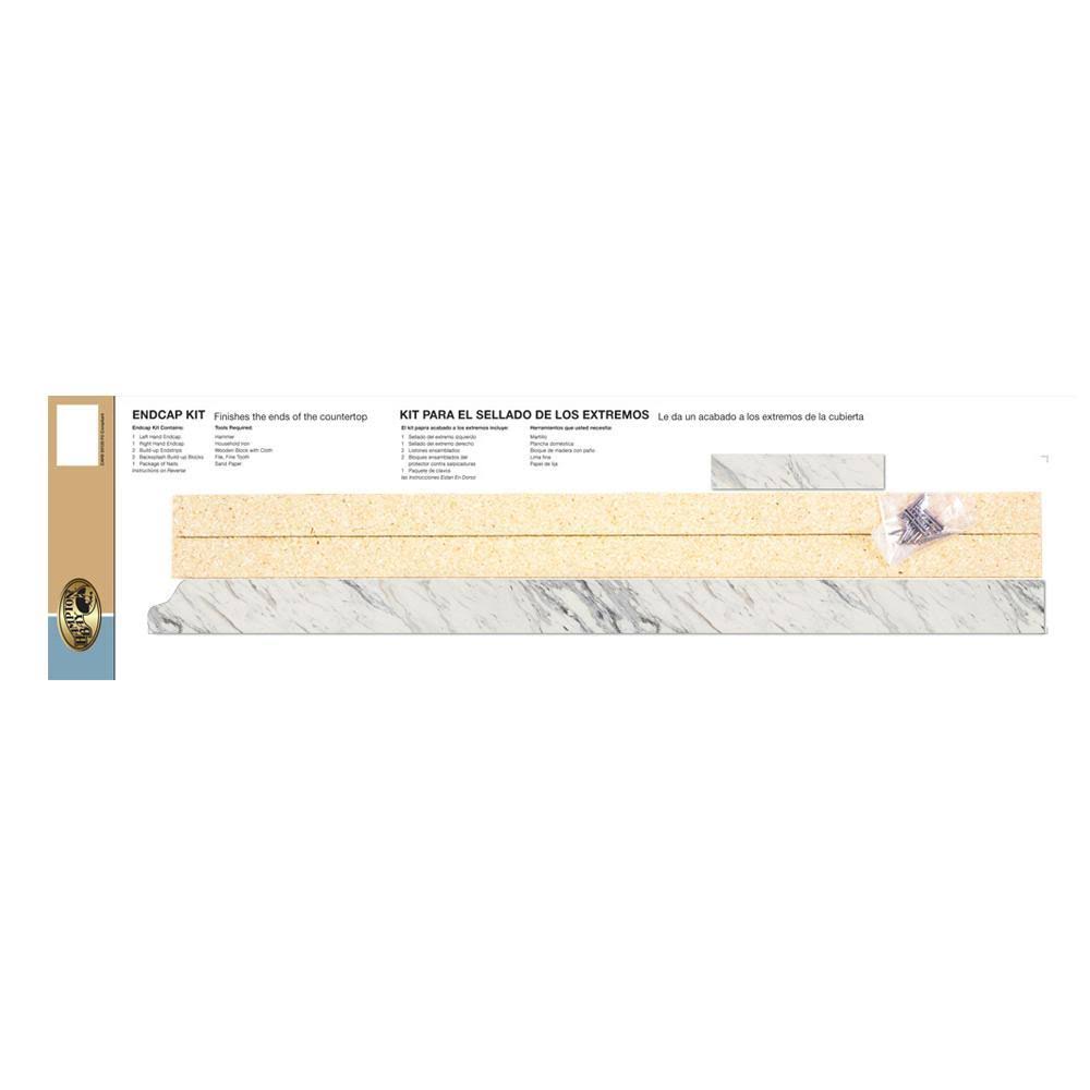 Hampton Bay 8 ft. Laminate Countertop Kit in Calcutta Marble with Valencia Edge