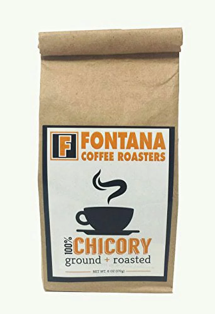 Fontana Coffee Roasters 100% Chicory, Ground, Roasted, 6oz bag (3 pack),
