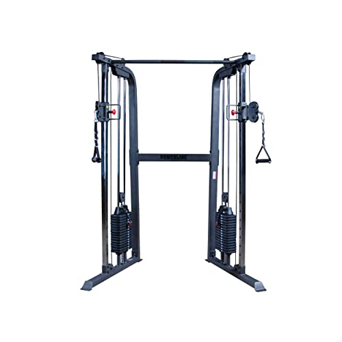 Body-Solid Powerline Cable Crossover Exercise Machine for Home & Commercial Gym, Functional Training Center with Dual Weights Stack for Cable Workout