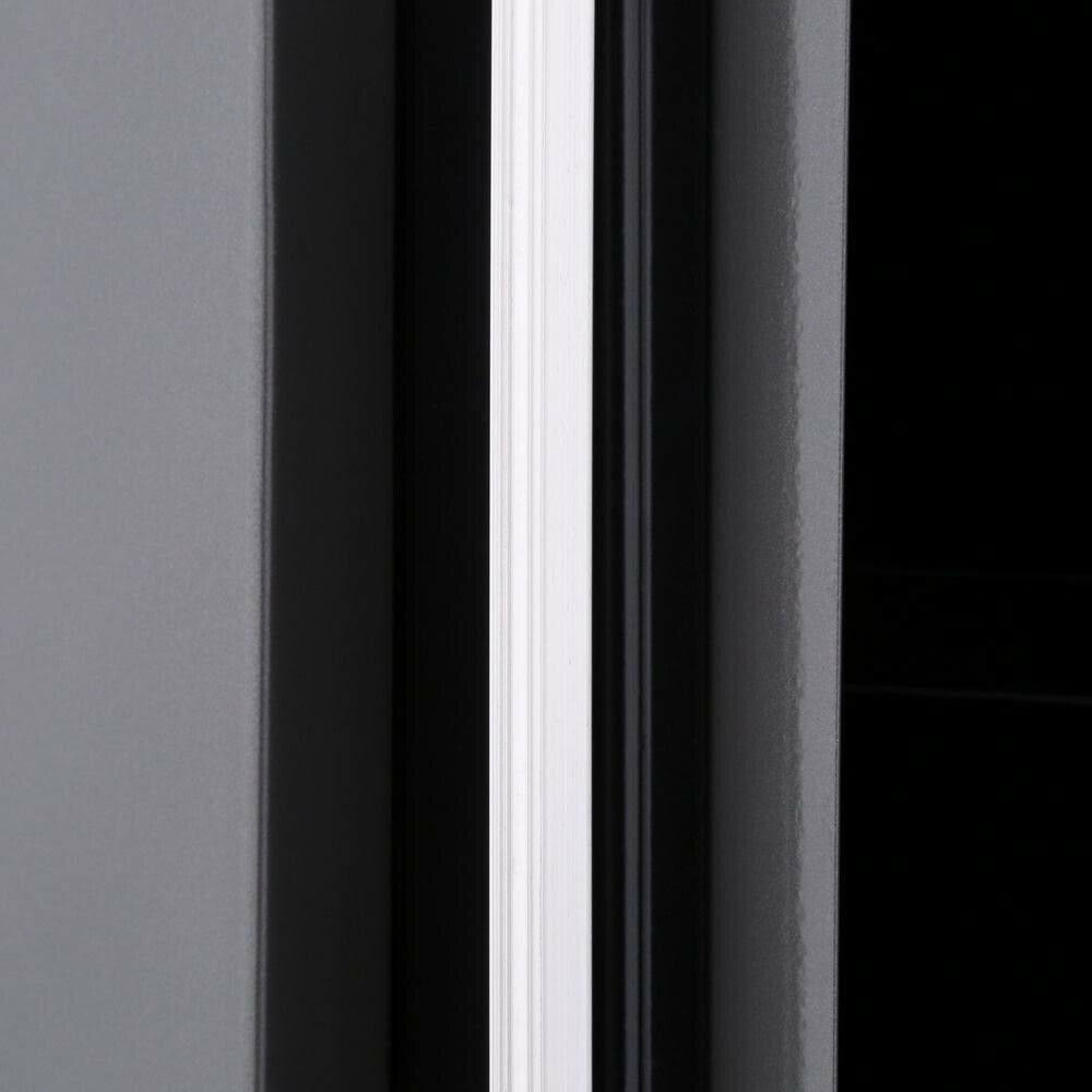 Husky 26 in. H x 30 in. W x 12 in. D Deluxe Steel Garage Wall Cabinet in Black/Grey