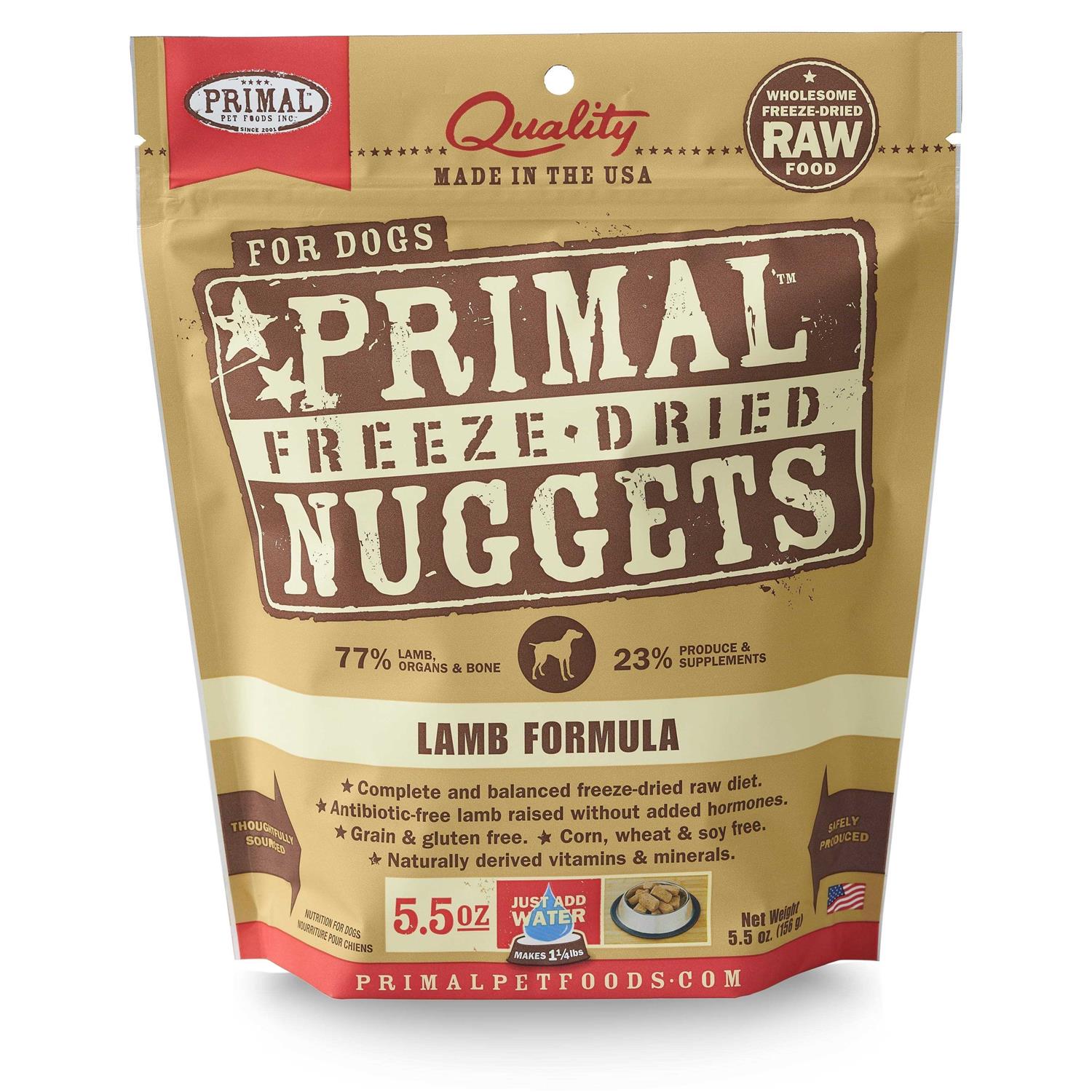 Primal Freeze Dried Nuggets Lamb Dog Food - Pet Supplies online store