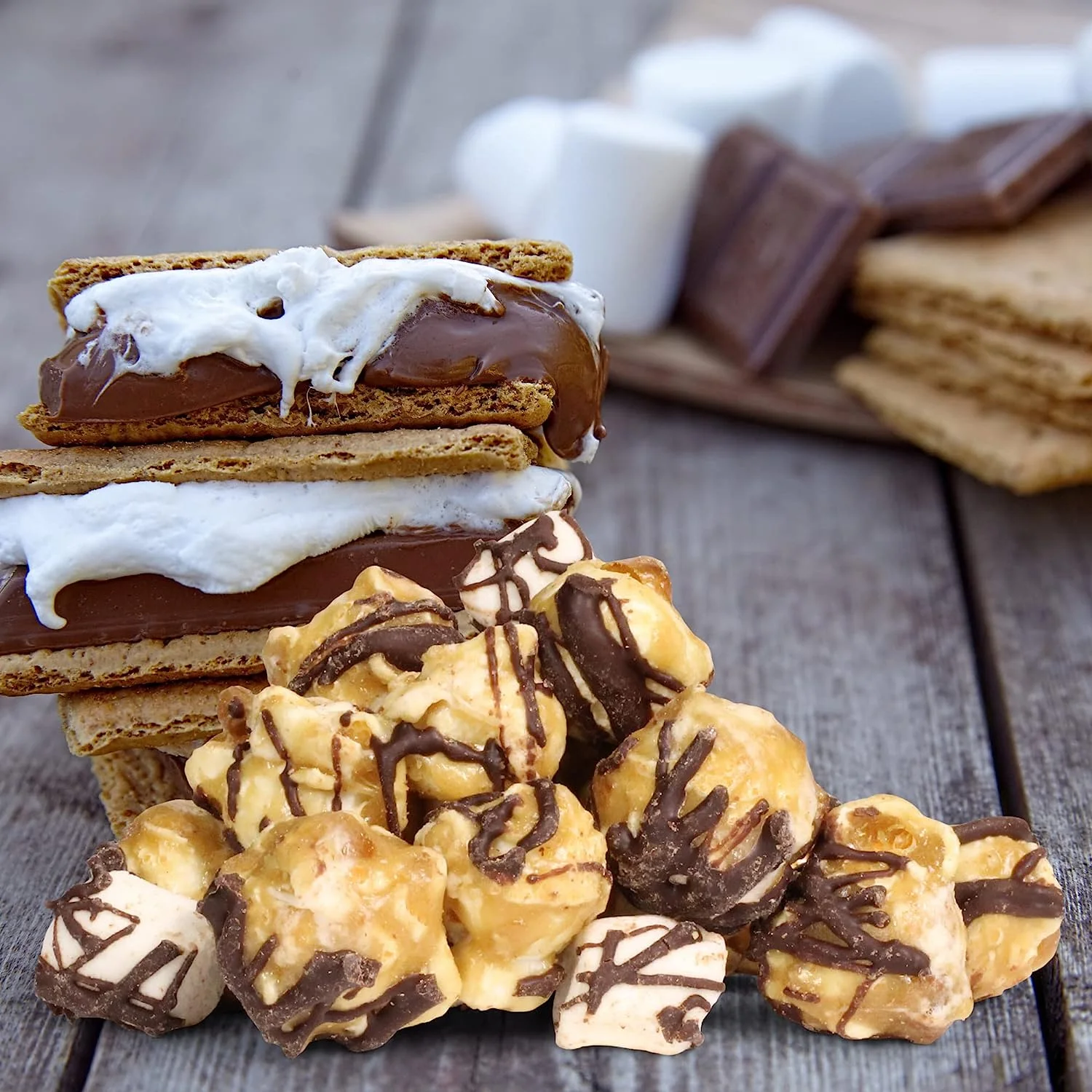 Chocolate S'mores Popcorn By Its Delish, 5 Lbs Bulk Bag, Caramelized With Chocolate And Marshmallows Corn Snack - Dairy-Free, Kosher