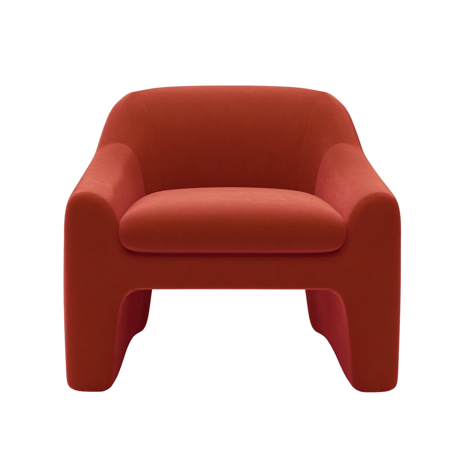 Better Homes & Gardens Emerson Curvy Velvet Accent Chair Rustic Red
