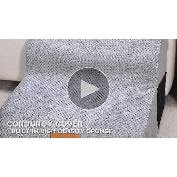 Topmart 3 Tiers Foam Dog Ramps/Steps,Non-Slip Dog Steps,Extra Wide Deep Dog Stairs,High Density Foam Pet Stairs/Ladder,Best for Older Dogs,Cats - Pet Supplies online store