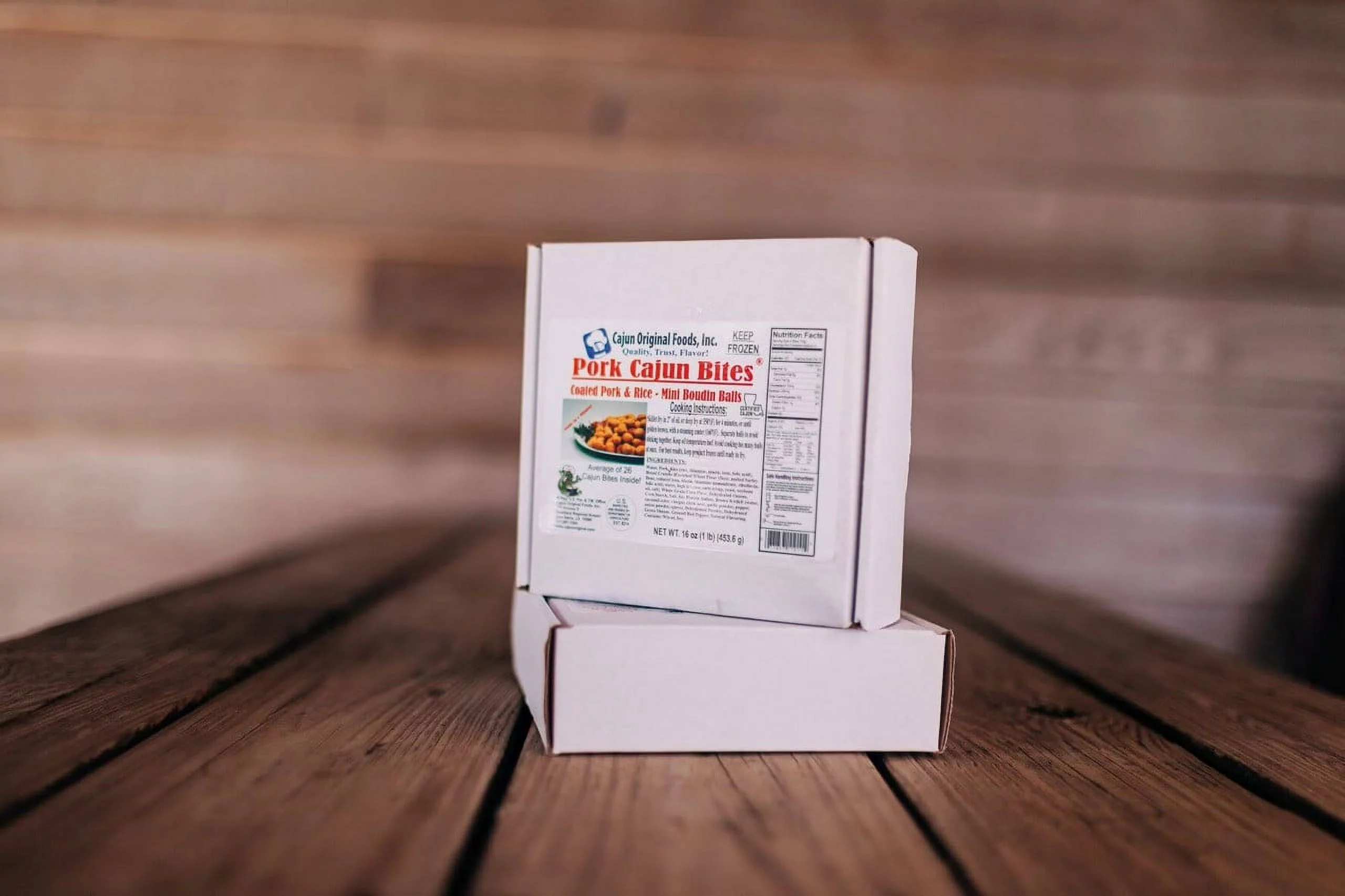 Frozen Cajun Original Foods Pork Boudin Bites