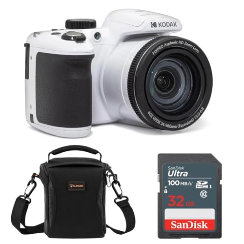 KODAK PIXPRO AZ405-BK 20MP Digital Camera 40X Optical Zoom 24mm Wide Angle Lens Optical Image Stabilization 1080P Full HD Video 3