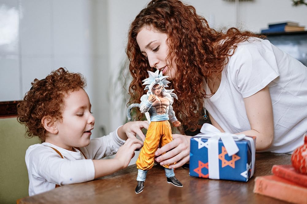 Goku Figure， Super Saiyan 5 Goku Action Figure Figurine DBZ ssj5 Birthday Gifts 11.4 Inch