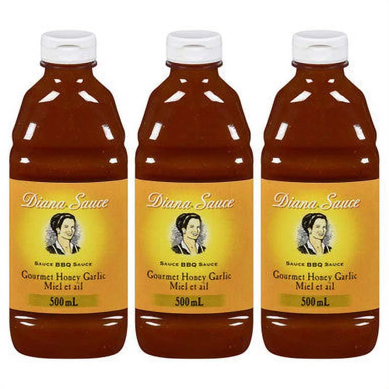 Diana Honey Garlic Barbeque Sauce 500ml, 3-Pack {Imported from Canada}