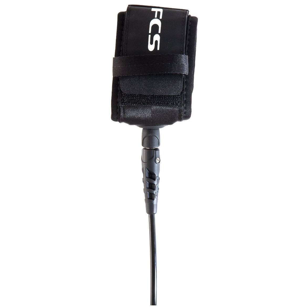 FCS Essential Longboard Leash Black 9ft0in Calf