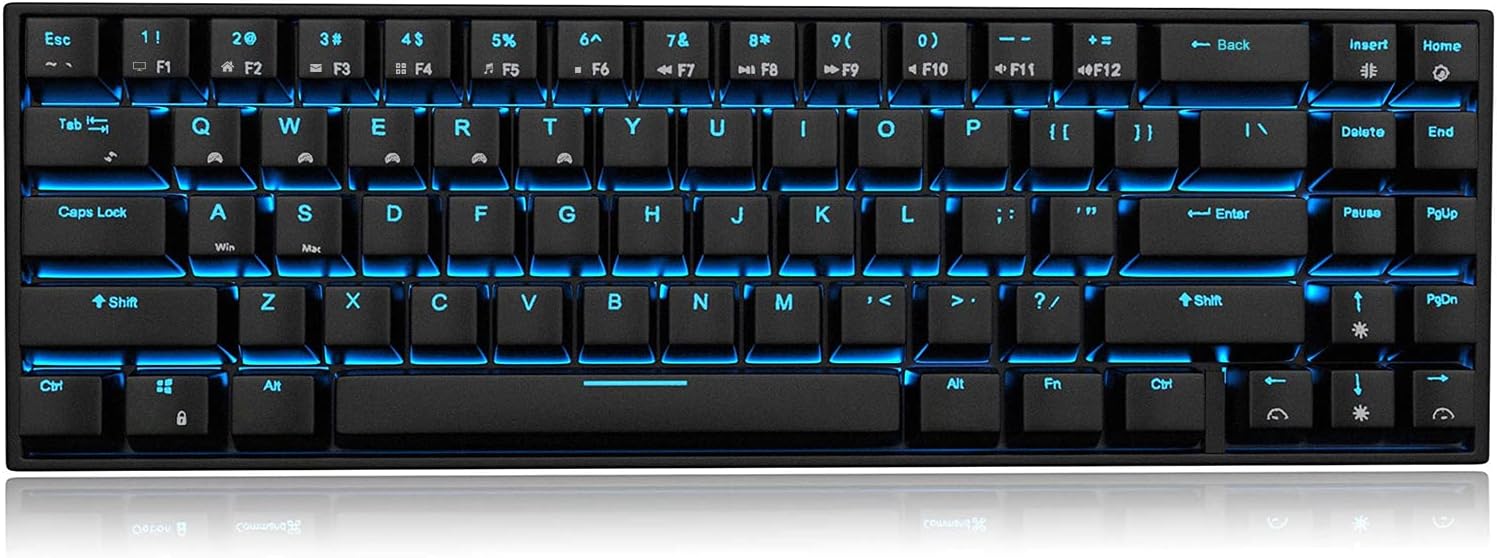 RK ROYAL KLUDGE RK71 Wireless Mechanical Keyboard 70% 71 Keys Bluetooth Tenkeyless USB Wired Compact Keyboard Portable Gaming/Office with Stand-Alone Arrow Keys for Windows MacOS (White-Red Switch)