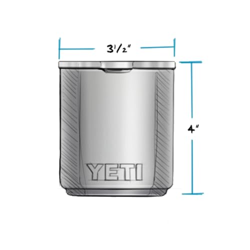 YETI Rambler Lowball, Vacuum Insulated Stainless Steel Stackable Lowball with MagSlider Lid, Stainless Steel, 10 oz (296 ml)