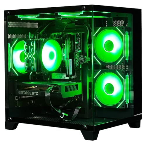 Gaming PC Desktop, Intel Core i5 14400F, RTX 4060, 32GB RAM, 1TB SSD, ARGB Fan, Tower Computer for Gaming and Office