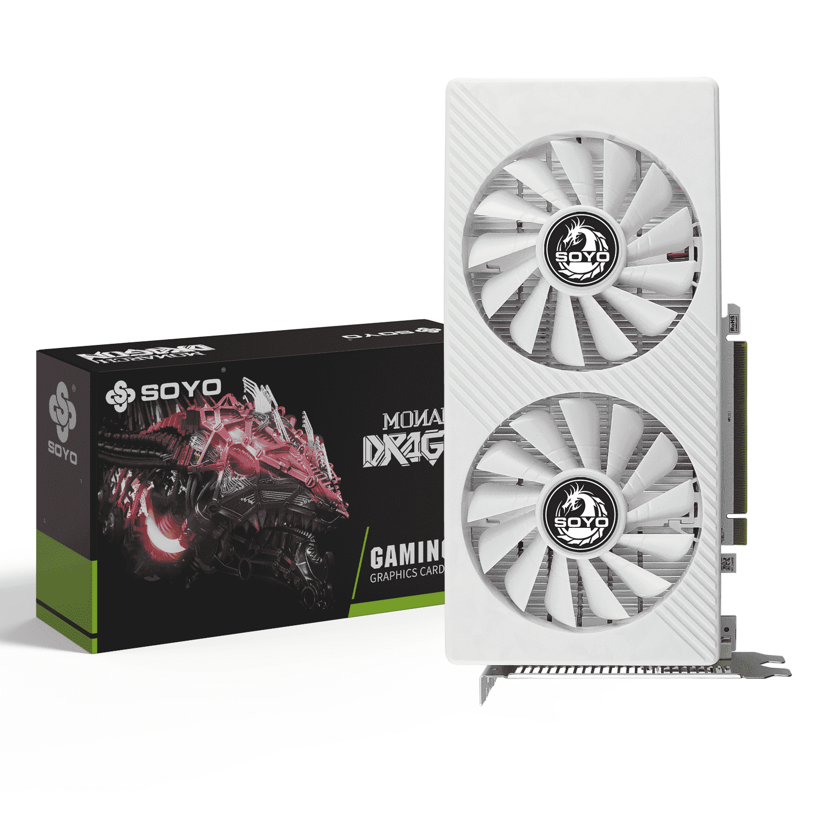 SOYO AMD Radeon RX580 Gaming Graphic Card with 8GB 256 Bit GDDR5 PIC Express x 16 3.0 Equipped with Dual Fans for Working,Gaming-White