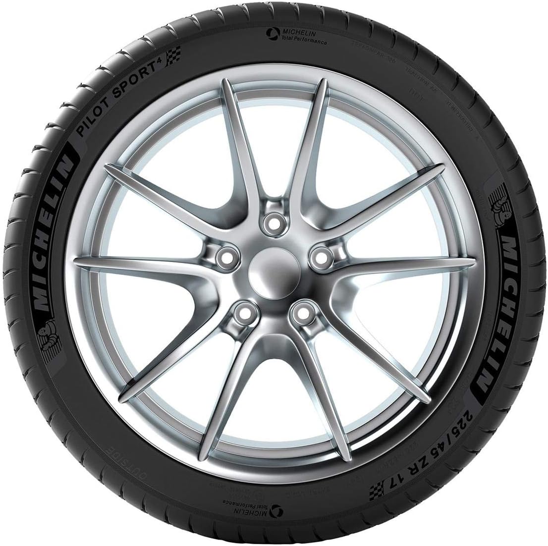 MICHELIN Pilot Sport 4 Summer Radial Car Tire for High Performance Passenger Cars and Sedans; 245/40ZR18 93Y