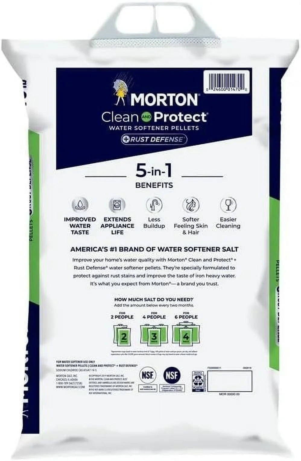 Morton Clean and Protect Plus Rust Defense Water Softener Salt Pellets 40 lb 3 Pack