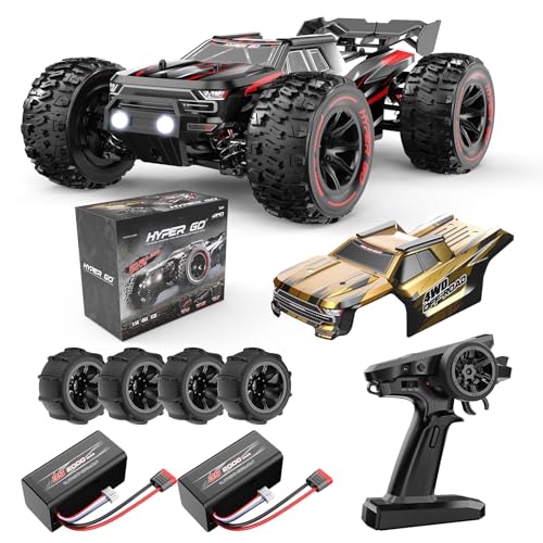 HYPER GO 14210 H14BM V3 1/14 Brushless RC Cars for Adults Fast 50 mph, RC Trucks 4X4 Offroad Waterproof, Electric Powered High Speed RC Car, Fast Extreme RC Truggy with 3S Battery for Snow Sand